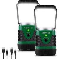 LE Camping Lights Rechargeable, 1000 Lumen Camping Lantern, Dimmable 4 Modes Camping Tent Light with 4400mAh Power Bank, Camping Accessories, Recharge