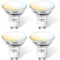 Lepro GU10 Smart Bulb, Dimmable Smart Light Bulb GU10, 4.5W 385lm, CCT Warm to Cool Daylight LED Spotlight Bulbs, Compatible with Alexa and Google Hom