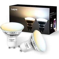 Lepro GU10 Smart Bulb, Dimmable Smart Light Bulb GU10, 4.5W 385lm, CCT Warm to Cool Daylight LED Spotlight Bulbs, Compatible with Alexa and Google Hom