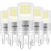Lepro G9 LED Bulbs, Cool White 6000K, 3.8W 470lm, 40W Equivalent, Energy Saving, AC 220V-240V, Non-dimmable, Pack of 5