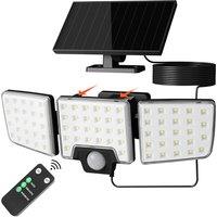 Lepro Solar Security Lights Outdoor Motion Sensor, 2 in 1 Separated and Integrated Remote Control IP65 Waterproof Solar Lights with 3 Light Modes, 3 H