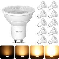 Lepro GU10 LED Bulbs Dimmable, Warm White 2700K, 4.5W 345lm, 50W Halogen Spotlight Bulb Equivalent, 38 Narrow Beam, Energy Saving GU10 LED Light Bul