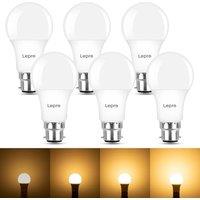 Lepro Dimmable Bayonet Light Bulb, 60W Equivalent, Warm White 2700K, 7W 800 Lumen Light Bulbs Bayonet, BC A60 GLS Energy Saving B22 LED Bulb, Pack of
