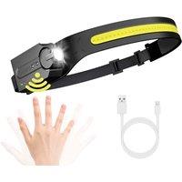 Lepro Led Head Torch Rechargeable, Super Bright Headlamp Flashlight 230Wide Beam with Adjustable Spotlight, Motion Sensor, Waterproof Lightweight He