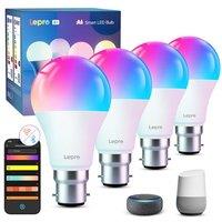 Lepro AI Smart Bulb B22, Music Sync Bayonet WiFi Bulb, Colors Changing Light Bulb Works with Alexa & Google Assistant, 806lm, Voice Control, Personali