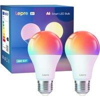 Lepro AI Smart Bulb E27, Music Sync WiFi Bulb, Voice Control Smart Screw Bulb, Colour Changing Light Bulbs, Work with Alexa & Google Assistant, Person