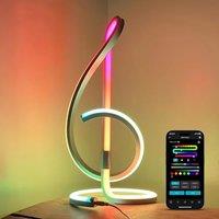 Lepro TB2 AI Table Lamp, Smart LED Lamp with Music Sync, Personalized AI Lighting Designer, Colour Changing Smart Table Lamp, Voice Cotrol, Works with