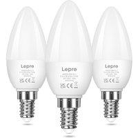 Lepro E14 LED Bulb - Small Edison Screw SES Candle Bulbs, 4.9W 470lm, 40W Equivalent, Warm White 2700K, Energy Saving, Non-dimmable, Pack of 3