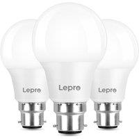 Lepro Bayonet Light Bulb, 60W Equivalent, Warm White 2700K, 8.5W 806lm B22 LED Bulb, BC A60 GLS Energy Saving Lightbulbs, Non-dimmable, Pack of 3