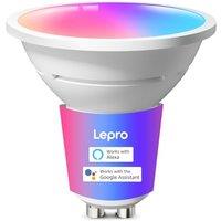 Lepro BG1 AI GU10 Smart Bulb, 400lm Dimmable WiFi Smart GU10 LED Spotlight Bulbs, Music Sync, Works with Alexa & Google, RGB Colour Changing & Tunable