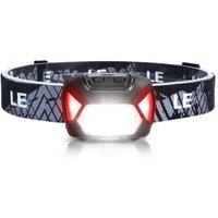 Lepro Head Torch, Super Bright LED Headlamp with 6 Lighting Modes, Waterproof, Battery Powered LED Lightweight Headlight for Cycling Running Camping f