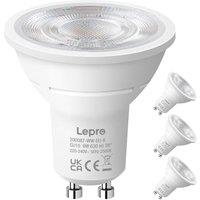 Lepro GU10 LED Spotlight Bulb, 630LM, 6W (80W Equivalent), Warm White 2700K, 38 Beam Angle, Energy Saving Light Bulbs, Non-Dimmable, 4 Packs 4 Warm