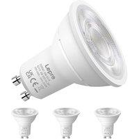 Lepro GU10 LED Spotlight Bulb, 630LM, 6W (80W Equivalent), Daylight White 6500K, 38 Beam Angle, Energy Saving Light Bulbs, Non-Dimmable, 4 Packs 4 C