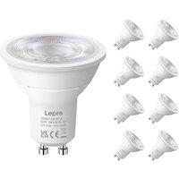 Lepro GU10 LED Bulbs, 4000K Neutral White, 630LM, 6W (80W Equivalent), 38 Beam Angle, Energy Saving Spotlight Bulbs, Non-Dimmable, 8 Packs 8 Neutral