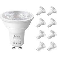 Lepro GU10 LED Bulbs, Warm White 2700K, 630LM, 6W (80W Equivalent), 38 Beam Angle, Energy Saving Spotlight Bulbs, Non-Dimmable, 8 Packs 8 Warm White