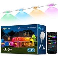 Lepro EE1 AI Permanent Outdoor Lights 30m, Smart Outdoor Christmas Lights Waterproof, Colour Changing Eaves Lighting 100ft, Personalized AI Lighting D