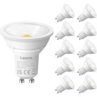 Lepro GU10 LED Bulbs, Warm White 2700K, 800LM, 8W (65W Equivalent), 100 Wide Beam Angle, Energy Saving LED Spotlight Bulbs, Non-Dimmable, Pack of 10