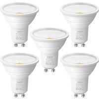 Lepro GU10 LED Bulbs, Neutral White 4000K, A Energy Class, 590LM, 3.3W (50W Equivalent), 100 Wide Beam Angle, 50000H Long Life, Energy Saving LED Sp