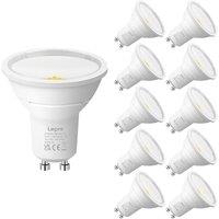 Lepro GU10 LED Bulbs, Cool White 6500K, A Energy Class, 590LM, 3.3W (50W Equivalent), 100 Wide Beam Angle, 50000H Long Life, Energy Saving LED Spotl