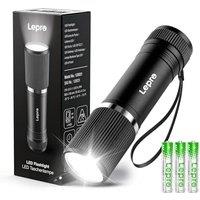 Lepro Small Torch Battery Powerd, Bright LED Flashlight with Aluminum Body, IPX4 Waterproof Perfect for Camping, Home Emergency, Dog Walking, Daily Ca