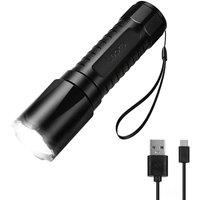 Lepro Kids Torch Rechargeable, Plastic Lightweight Flashlight with 5 Modes & Memory Function, 200lm, IPX4 Water Resistant, Long-Lasting, Small Torch f