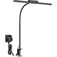 Lepro Desk Lamp with Clamp, Eye-Caring LED Desk Light, 700lm, 5 Brightness Levels & 5 Colour Modes, Flexible Office Lamp for Monitor, Reading, Crafts,