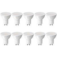 Lepro GU10 LED Bulbs, Neutral White 4000K, 4.5W, 50W Equivalent, Pack of 10 | 345lm, 100 Wide Beam, Energy Saving LED Replacement, Non-Dimmable, Nat
