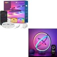 Lepro Bundle 2 Items: S2 AI Smart LED Strip Lights RGBWIC 5M & AI Smart Table Lamp
