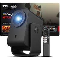 TCL C1 Mini Projector 4K Support, Google TV & Netflix Officially Licensed, WIFI, Bluetooth, Auto Focus, Keystone, Native 1080P, Dolby Audio, 285 Por