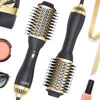 Hair Dryer Brush Hot Air Blow Dry Brush - 3 in 1 Negative Ionic Hairdryer Blowout Brush for Salon Style, Smooth, Frizz-Free Results - 60mm Barrel fit