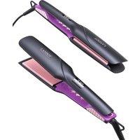LANDOT Professional Wide Plate Hair Straighteners 45mm for Thick & Curly Hair, Ceramic & Ionic Technology for Frizz-Free Shine, Dual Voltage, Fast Hea