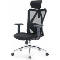 SIHOO Office Desk Chair, Ergonomic Computer Office Chair with Adjustable Headrest and Lumbar Support,High Back Executive Swivel Chair (Black)
