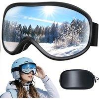 Ski Goggles, Skiing Goggles for Men Women Youth Teen, Anti-fog UV Protection, Anti-Glare Snowboard Goggles for Skiing Snowboarding Cycling Motorcycle
