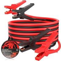 Jump Leads Car Van Battery Jumper Cables, 3 Meters Heavy Duty Jump Leads - 400 Amp Battery Booster Jumper Cables Colour Coded Clamps for Starting Petr