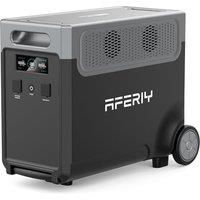 AFERIY LiFePO4 3840Wh Extension Battery for P310, Solar and Mains Charging, USB-A and Type-C Outputs, 4000W Max, Wheels and Telescopic Handle, 3840Wh