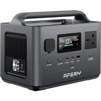 AFERIY 256Wh Portable Power Station, 400W LiFePO4 Battery with UPS, 1.5 Hour Quick Charge, 5 connections, Sine Wave 230V, Mobile Power Supply for Outd