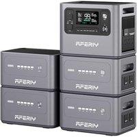 AFERIY P280 10240Wh Portable Power Station,with 4 Extra Battery,2800W Expandable Capacity LiFePO4 Battery Backup,Solar Generator for Home Use,Outdoor