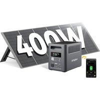 AFERIY Portable Power Station 3600W with 4x 400W Portable Solar Panel, Expandable 3.8-11.5kWh, Portable Power Station 3840Wh, Fast Charging, Silent So
