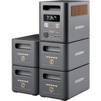 AFERIY 1800W Portable Power Station 5120Wh, Expandable to 5120Wh LiFePO4 Solar Generator & 1H Fast Charging,