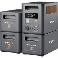 AFERIY 1800W Portable Power Station 4096Wh, Expandable to 5120Wh LiFePO4 Solar Generator & 1H Fast Charging,