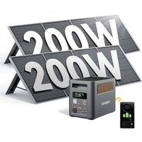 AFERIY P180Pro 1024Wh Portable Power Station with 2 200W Solar Panel, Expandable to 5120Wh, 1H Fast Charging,