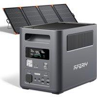 AFERIY Portable 1800W Power Generator with 400W Solar Panel, 1024Wh LiFePO4 Batteries, UPS, 220V-240V AC Outputs, Foldable Solar Panel with USB Ports,