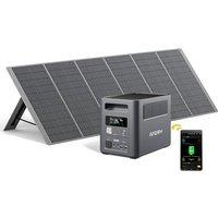 AFERIY P180 Portable Power Station with 400W Solar Panel, 1024Wh LiFePO4 Batteries, UPS, 220V-240V AC Outputs, Foldable Solar Panel with USB Ports, IP