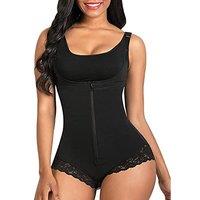 SHAPERX Shapewear for Women Tummy Control Body Shaper Fajas Colombianas Zipper Open Bust Bodysuit