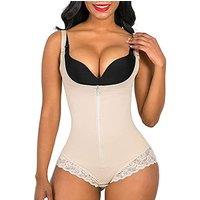 SHAPERX Shapewear for Women Tummy Control Body Shaper Fajas Colombianas Zipper Open Bust Bodysuit