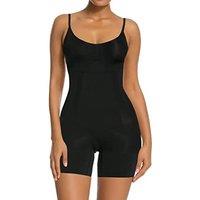 SHAPERX Women Body Shaper Tummy Control Seamless Shapewear Open Bust Mid-Thigh Bodysuit Shorts