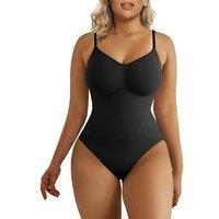 SHAPERX Women's Seamless Shapewear Bodysuit Tummy Control Body Shaper Waist Snatching Body Suit