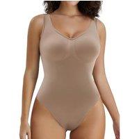 SHAPERX Bodysuit for Women Tummy Control Shapewear Seamless Body Shaper Thong Tank Top