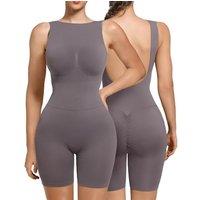 SHAPERX Women's Shaping Bodysuits Tummy Control Low Back Shapewear Mid Thigh Bodysuit Full Body Shaper