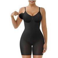SHAPERX Shapewear for Women Tummy Control Bodysuit with Removable Pads Butt Lifter Body Shaper Shorts